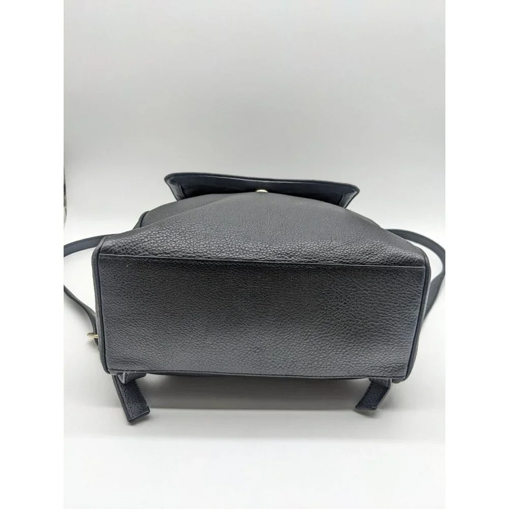 KATE SPADE NY genuine pebbled leather medium backpack- BLACK